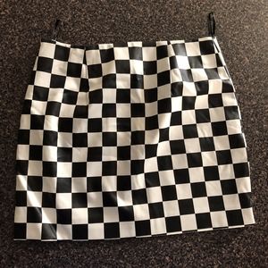 Forever 21 Skirts - Checkered Pleather Skirt - F21 Forever 21 Skirts - Checkered Pleather Skirt - F21